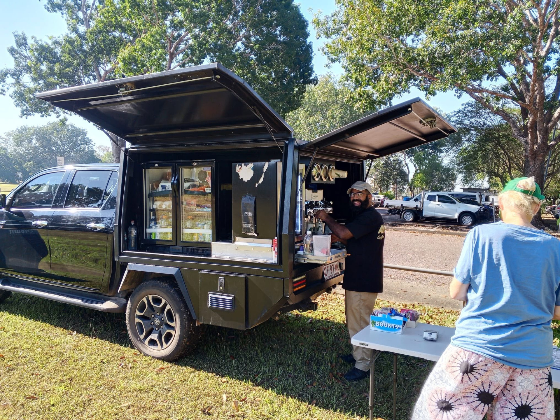 The Cafe Allrounder mobile coffee van serving Blacklist Premium Coffee in Perth